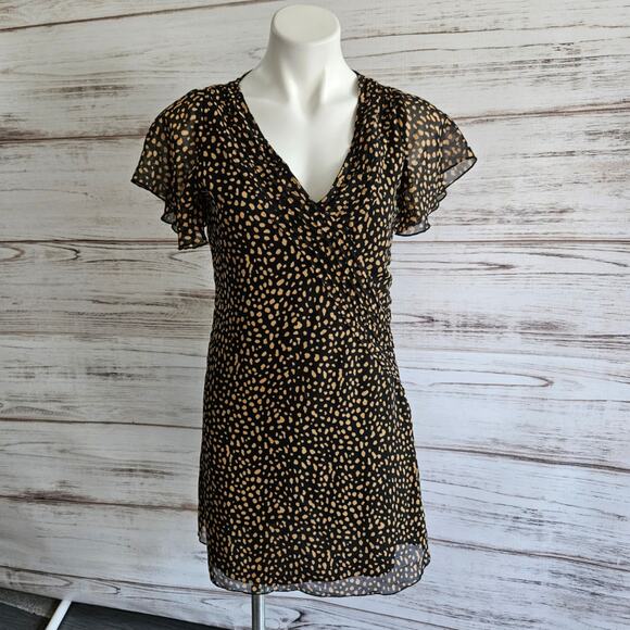 Urban Outfitters Black Speckled Flirty Dress sz Small - Picture 1 of 6